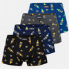 Men’s Cotton Stretch Whiskey Print Boxer Briefs G5123 - 4pcs in a pack