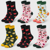 Women’s Cotton-Rich Fruit Pattern Crew Socks DB601-6 Pairs