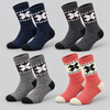 Women’s Thermal Christmas Crew Socks with Nordic Snowflake Patterns SSW057-4 Pairs