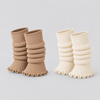 Women’s Soft Ribbed Knit Leg Warmers with Ruffle Hem JT90 – 2 Pairs