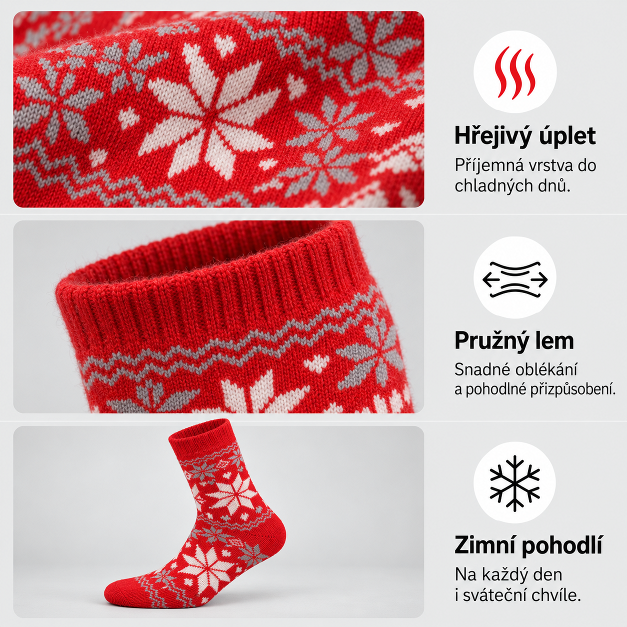 ECM-9115MC men's thermal Christmas socks details