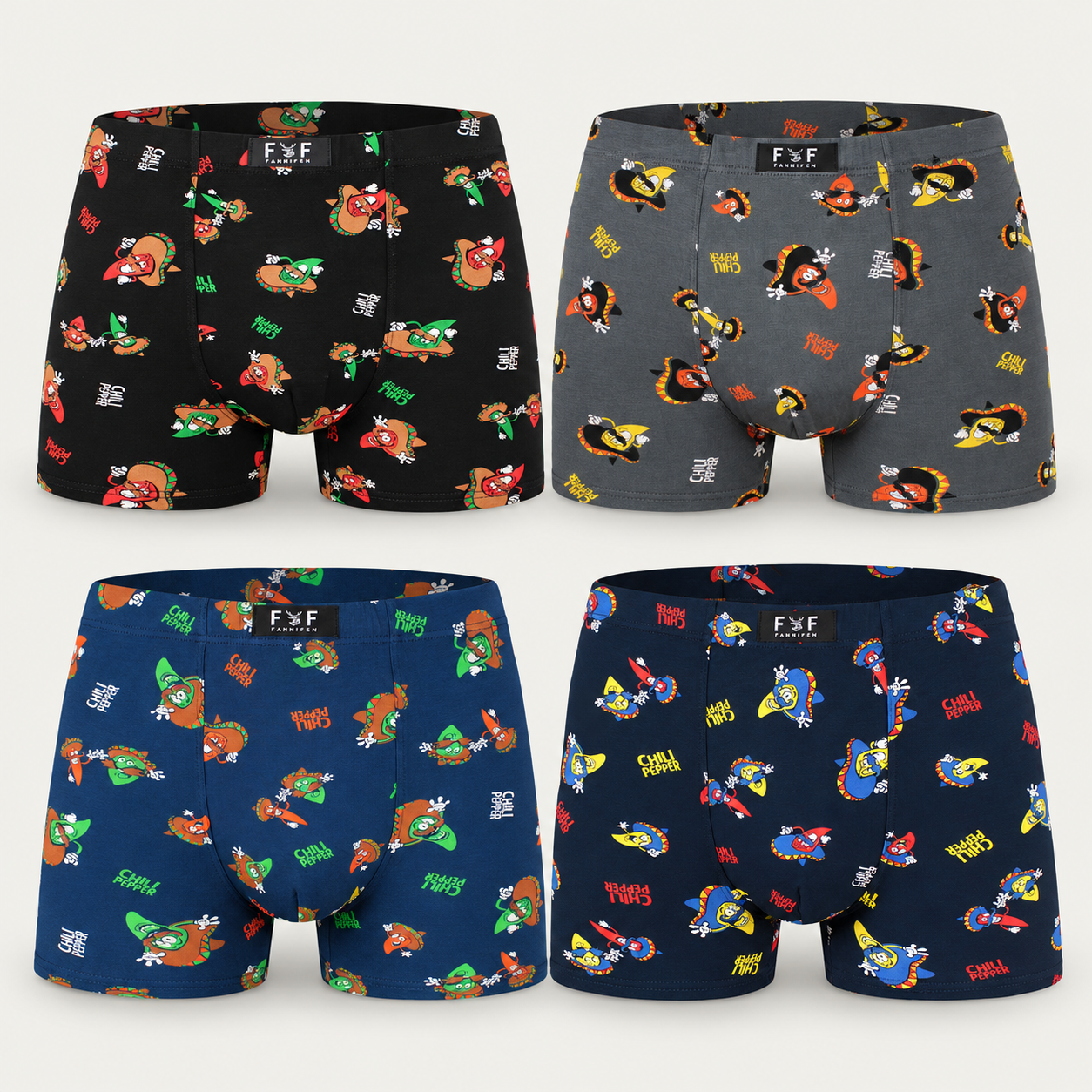 M6777 boxer briefs, four-piece pack
