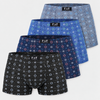 FANNIFEN Men’s Soft Stretch Nautical Print Boxer Briefs M6844 - 4 pcs in a pack