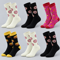 NY05 women's snack pattern crew socks main