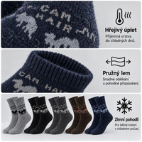 QM30 boys thermal camel pattern socks details