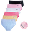 Women's high-waisted cotton panties BUTTERFLY YW4149A - 3 pcs in a pack