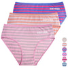 Women's classic cotton panties Horizontal striped fabric YW41722 3pcs