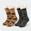 Men’s Thermal Wool Blend Grip Socks with Fluffy Cuffs MC116-2 Pairs