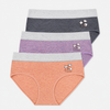 4 for 3 - Women’s Soft & Comfortable Cotton Mid-Waist Briefs with Print CZ8088