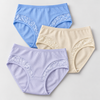 Women's Ribbed Viscose Briefs with Lace Trim RM0060-3 Pieces