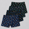 FANNIFEN Men’s Scorpion Print Cotton Boxer Briefs G55582- 4 pcs in a pack