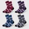 Women’s Thermal Winter Socks with Snowflake and Heart Patterns SSW049-4 Pairs
