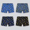 Men’s Viscose-Blend Banana Print Boxer Briefs M6733-4 Pieces