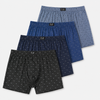 FANNIFEN Men’s Plus Size Viscose Boxer Shorts with Print FM6831 - 4pcs in a pack