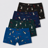 PESAIL Men’s Cotton Boxer Briefs with Dog Print G55586- 4 pcs in a pack