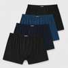 FANNIFEN Men’s Viscose Plus Size Striped Boxer Shorts FM6718 - 4pcs in a pack