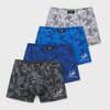 FANNIFEN Men’s Viscose Boxer Briefs with Tropical Leaf & Scorpion Print M6832 - 4 pcs in a pack
