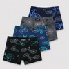 FANNIFEN Men’s Viscose Boxer Briefs with Bicycle Print M6843- 4 pcs in a pack