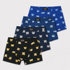 FANNIFEN Men’s Viscose Boxer Briefs with Cute Dog Print M6835- 4 pcs in a pack